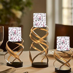 Hummingbird Sunflower Pattern 4 Pcs Flickering Flameless Candles with Remote Timer LED Pillar Candle Tealights Long Lasting for Indoor Outdoor Coastal Home Decor - Image 4