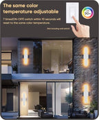 Aipsun 15.7" LED Outdoor Wall Sconce, Modern White Exterior Wall Light - Image 4