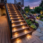 FVTLED Pack of 20 Warm White Low Voltage LED Deck Lights kit Φ1.38 Outdoor Garden Yard Decoration Lamp Recessed Landscape Pathway Step Stair Warm White LED Lighting, Black - Image 7