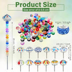 Tigeen 236 Pcs Garden Stake DIY Fairy Wand Plant Stake, Mushroom&Pumpkin - Image 2