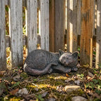 Sleeping Cat Garden Statue Outdoor Garden Decor, Resin Cat Figurine with Bronze Finish, Tabby Sculpture Outdoor Statues Decors for Patio Yard Lawn, Durable Ornament, Ideal Gift for Cat Lovers or Mom - Image 4