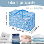 VENO 10 Pack Extra Large Heavy Duty Moving Bags with Wide Opening & Reinforced Handles, Reusable Storage Tote Bags with Strong Zippers for Clothes, College Dorm Essentials & Moving Supplies - Image 4