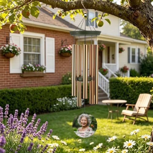 Personalized Memorial Wind Chimes 36inch Custom Sympathy Gifts - Image 5