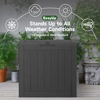 EasyUp 33 Gal Waterproof Outdoor Storage Box UV Resistant Deck Box - Image 4