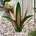 TOMBABY Enlarge Thickened Wind Resistant Metal Agave Garden Art Plant Country Sculpture Statue Outdoor Decoration Courtyard Lawn Ornament Gift (12 Leaves Green 1 pcs) by TOMBABY