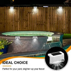 Geelin 32 Pcs Solar Deck Step Lights Outdoor, White Shell Cool White Light - Image 6