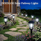 12 Pack Solar Lights Outdoor Pathway, Modern Solar Garden Lights, Waterproof Auto On/Off LED Outdoor Solar Lights for Yard, Landscape Path, Walkway, Driveway Décor - Image 2