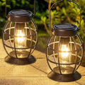 LeiDrail Solar Lanterns Outdoor, Hanging Metal Lights, Dual LED, 2 Pack by LeiDrail