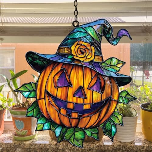 Spooky Jack-o'-Lantern Acrylic Suncatcher - Image 4