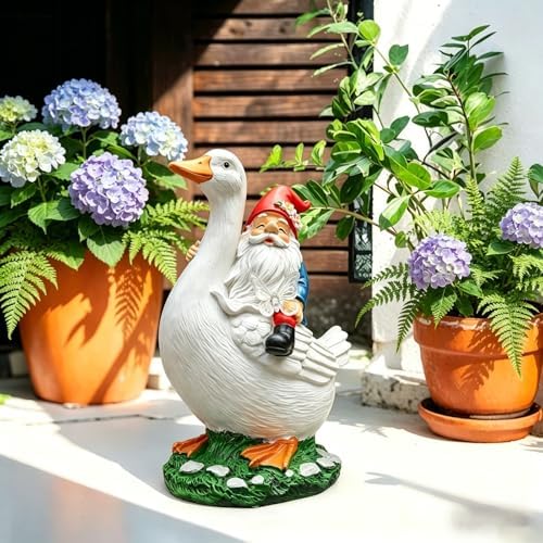 Goose Gnome Garden Statue, Funny Goose Outdoor Decor, Garden Gnome - Image 5