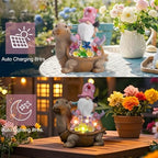 Etlemonde Solar Gnome Turtle Statue Garden Decor - Image 3