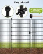 Garden Fence Animal Barrier with Gate 32in(H) x23ft(L) - Image 4