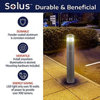 Solus Round LED Bollard Path Light – 10W Integrated LED, 937 Lumens, 4000K – Modern Outdoor Walkway Light, ETL Listed, Black or Bronze (Bronze, Single) - Image 3