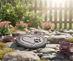 Magnolia Garden 10-Inch Dogs Leave Pawprints On Our Hearts Decorative Stepping Stone – Canine Memorial Resin Garden Tile – Dog Sympathy & Bereavement Outdoor Accent - Image 2