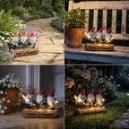 PETAFLOP Solar Gnome Garden Decor,Home Sweet Home Gnomes Outdoor Decorations for Yard Patio Balcony Pathway Lawn, Father’s Day Birthday Housewarming Gifts for Women Mom Grandma - Image 5