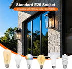 Sylvania Dusk to Dawn Outdoor Wall Light Fixtures, Porch Lights Outdoor/Indoor Wall Sconce, Waterproof Exterior Lights Wall Mount Metal/Black for Patio, Front Door, Garage - 2 Pack (66555) - Image 6