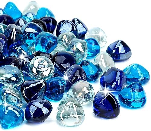 Onlyfire 10 lbs Fire Glass Diamonds 1 Inch, Reflective Fire Pit Glass Rocks - Image 2