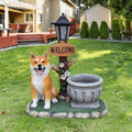 Shiba Inu Statue Garden Planter Pot by Viinecha