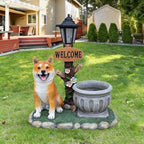 Shiba Inu Statue Garden Planter Pot by Viinecha