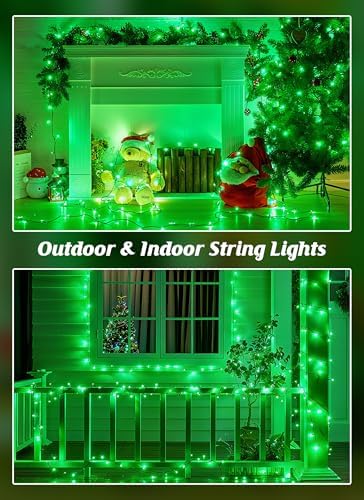 Brightown Solar Christmas Lights Outdoor, 4 Pack Total 184FT 480 LED, Green - Image 3