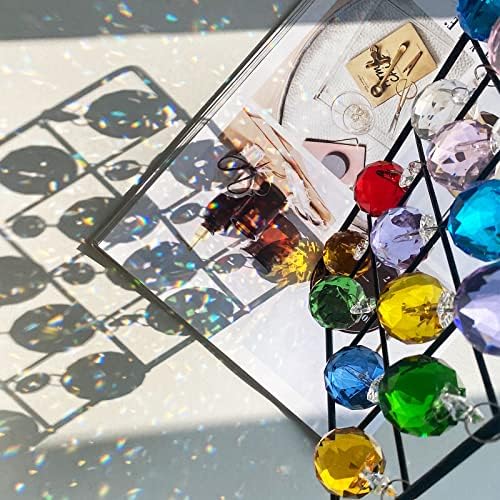 Colorful Crystal Prisms Ball Hanging Pendant Ornament Window Home Decor Suncatcher - Image 4