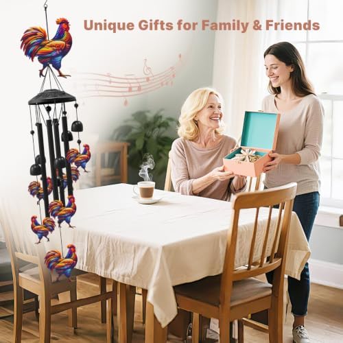 Chicken Wind Chimes for Outside,Metal Chimes,Chicken Gifts for Women - Image 5