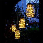 Lxcom Lighting Solar Mason Jar Light, Hanging Garden Light, LED Waterproof Best Terrace Lawn Decoration, Warm Light, Pack of4 - Image 7
