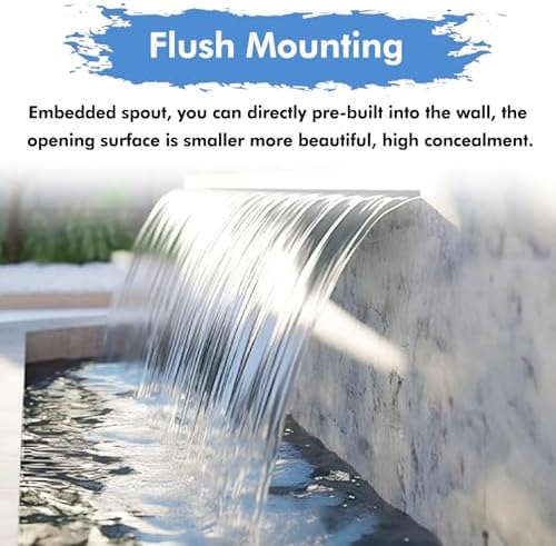 Outdoor Stainless Steel Water Fountain Kit - 78.7" Elegant Waterfall for Garden, Patio, Spa, Koi Pond & Yard Decor, Commercial Grade, Stylish Black Finish - Image 5
