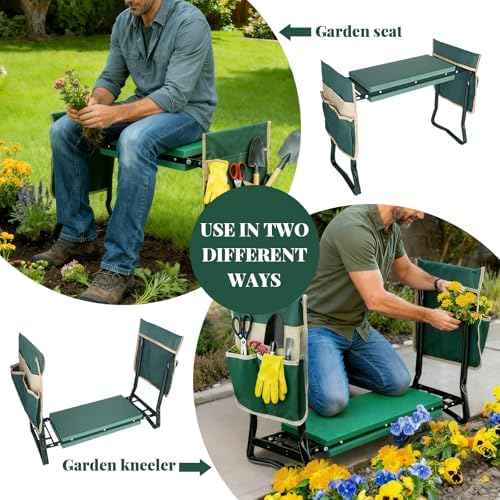 RAIN SPIRIT Garden Kneeler and Seat Gifts Foldable Gardening Stool - Image 4