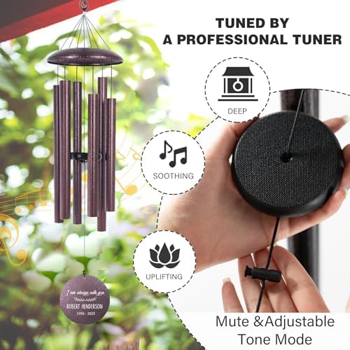 Personalized Tree Memorial Wind Chimes, in Loving Memory of Loved One - Image 4