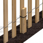 Greenes Fence Cedar Wood Garden Picket Fence with Cedar Stake Installation System, White, 16" H x 8' L (4-Pack, 32' Total) - Image 4
