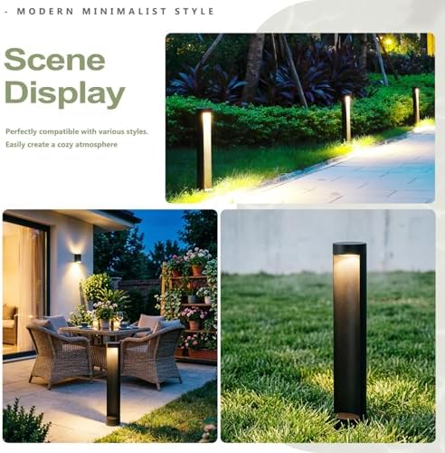 Landscape Path Light, Aluminum Outdoor Bollard Lighting for Lawn, Patio, Courtyard and Driveway Decoration Lighting IP65 Waterproof Pathway Lights - Image 4