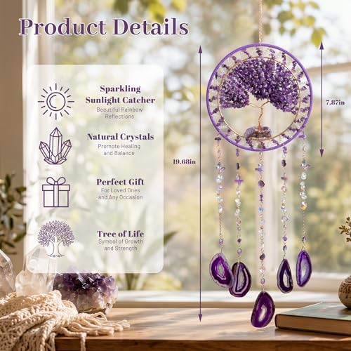 Crystal Window Suncatcher Tree of Life Sun Catcher Indoor Winodw Hanging - Image 6