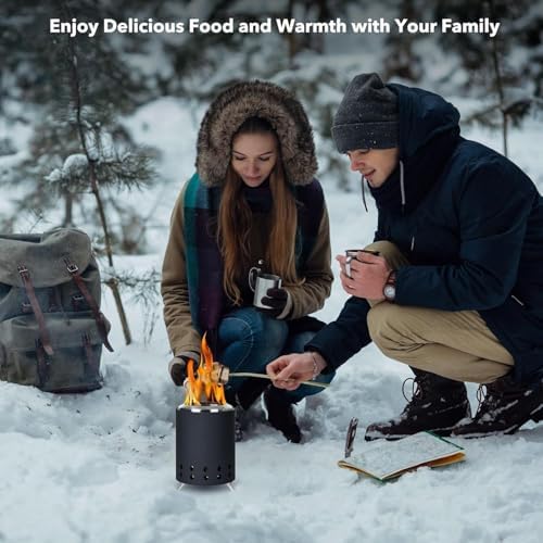 Portable Tabletop Fire Pit with Carry Bag, 360° Low-Smoke Stainless Steel Fire Bowl, Foldable Legs & Easy Clean for Camping,Beach, Bonfire Pits for Outdoor Ambiance(18cm) - Image 7