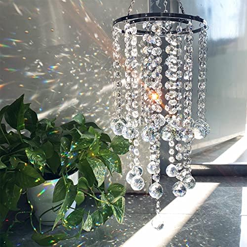 Chandelier Wind Chimes Shape Clear Crystal Prisms Balls Beads Hanging Suncatcher Pendant Garden Outdoor Home Decor Gifts - Image 2
