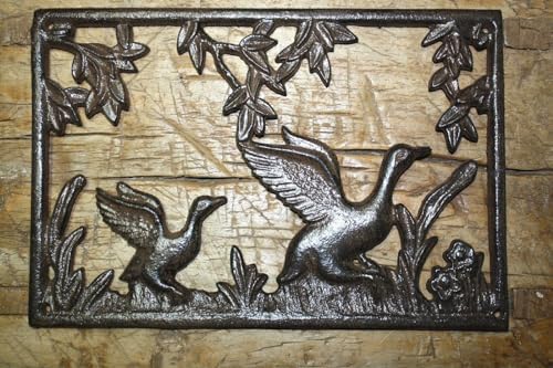 Cast Iron Duck Plaque Sign Ducks Home Garden Wall Decor Stepping Stone IRP-1419 Handmade Decor Artisan Art Decor For Home Vintage - Image 2