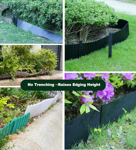 30Pcs 10Inch Black Metal Landscape Edging Stakes, No Installation for Corrugated Garden Landscape Edging/Terrace Board/Grass Barrier/Bender Board/Garden Liner/Tent pegs/Dog Stakes - Image 3
