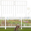 Thrivinest 10 Pack Animal Barrier Fence, No Dig Fence Decorative Fences, 17in(H) x10ft(L) Rustproof Metal Small Garden Fence Border for Dogs Rabbits, Bottom Blocker for Outdoor Yard Patio, White by Thrivinest