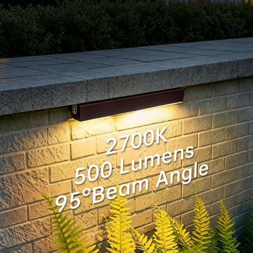4 Pack 7 Inch Retaining Wall Lights, 2700K LED Hardscape Lighting - Image 2