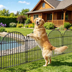 20 Panels No Dig Decorative Garden Fence, 24in(H) x 40ft(L) Animal Barrier, Rustproof Metal Temporary Dog Fence for Outdoor Yard, Patio, Flower Bed by AVELOTUUG