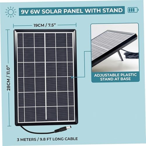 Solar Water Pump 12v With Solar Panel Efficient Powered Water Pump For Pond Circulation, Filtration, And Aeration, Submersible Fountain Kit For Garden, Bird Bath, Feature (9v 6w Panel + + Filter). - Image 3