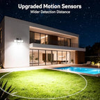 Solar Outdoor Lights,IP65 Waterproof,Motion Sensor & Remote,3000LM,188 LED - Image 2