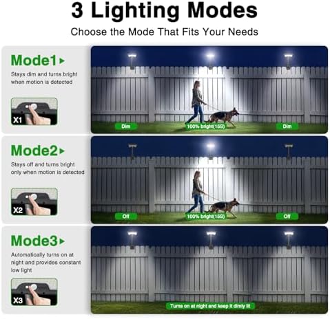 iMaihom Clip On Solar Lights Outdoor with Motion Sensor, 92 LED 600LM Solar Fence Lights, Warm/Neutral/Cool White, 360° Adjustable, IP65 Waterproof Security Light for Deck, Gutter, Porch (4, Black) - Image 5