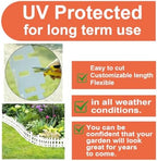 Garden Edging 33FT x 4.1~4.9IN Tall, Landscape Edging Borders with 60pcs Plastic Stakes,Arched Design White Flexible Lawn Edging Border, No Digging Edge Fence DIY for Tree Flowerbeds Grass Yard - Image 5
