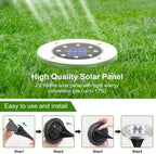 ZGWJ Solar Ground Lights Outdoor, 8 LED Waterproof Warm White,16 Pack - Image 4