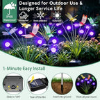 6 Pack Dragonfly Solar Garden Lights Outdoor, 36 LEDs Solar Firefly Lights - Image 4