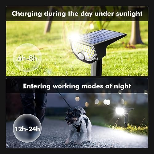 AloftSun Solar Motion Sensor Outdoor Lights,Solar Lights Outdoor Waterproof - Image 5