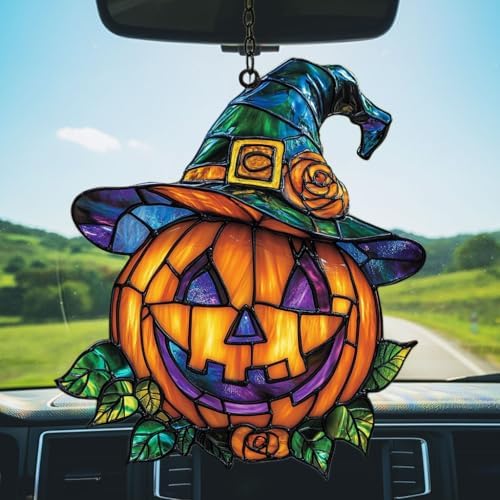 Witch Jack-o'-Lantern Acrylic Suncatcher - Image 5