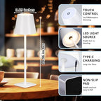 Retisee 12 Pack Cordless Table Lamp Portable Rechargeable Lamps, White - Image 2