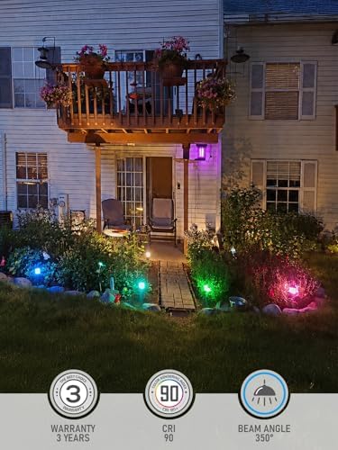 LEONLITE 12-Pack RGBCW Low Voltage Landscape Pathway Lights, 3W, CRI90 - Image 4